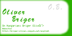 oliver briger business card